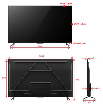 מסך טיסיאל 75" TCL75P735 4K TCL – תמונה 2